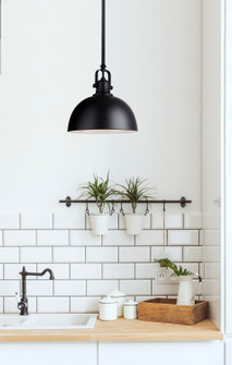 Polo One Light Pendant in Black (387|IPL222B01BK)