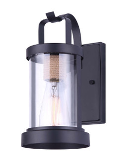 Delano One Light Outdoor Lantern in Matte Black And Rope (387|IOL457BKR)