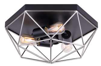 Greer Three Light Flush Mount in Metal (387|IFM676A15BKN)