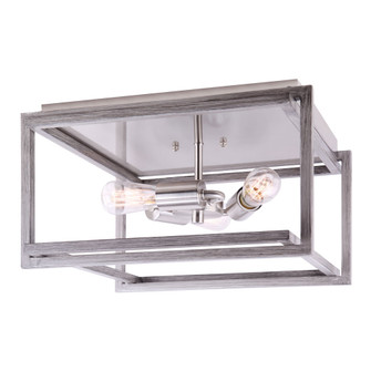 Carli Three Light Flush Mount in Brushed Nickel And Dark Grey (387|IFM1066A15BNB)