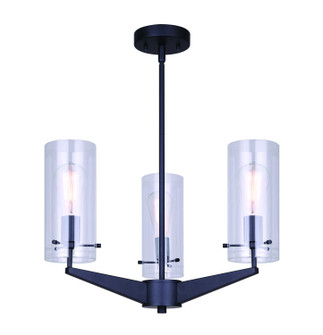 Joni Three Light Chandelier in Black (387|ICH759A03BK)