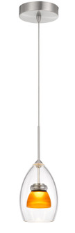 Dimmable With Lutron Brand Dimmers: Dvcl-153P, Scl LED Mini Pendant in Frosted Yellow (225|UP-128-CL-AMBFR)
