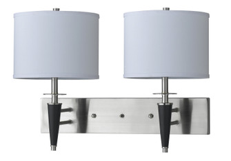 Hotel Two Light Wall Lamp in Brushed Steel (225|LA-8002W2L-1BS)