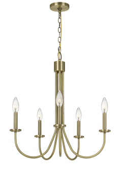 Spiez Five Light Chandelier in Antique Brass (225|FX-3736-5)