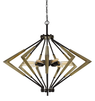 Malounta Nine Light Chandelier in Antique Brass/Black (225|FX-3709-9)