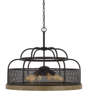 Akaki Six Light Chandelier in Iron/Light Oak (225|FX-3706-6)