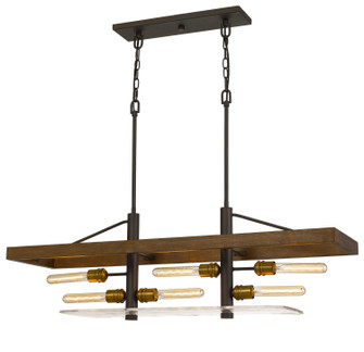 Cantania Six Light Island Chandelier in Wood (225|FX-3701-6)