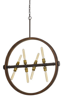 Teramo Eight Light Chandelier in Oak/Iron (225|FX-3692-8)