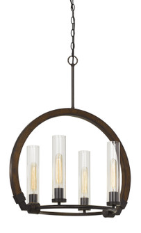 Sulmona Four Light Chandelier in Oak/Iron (225|FX-3691-4)