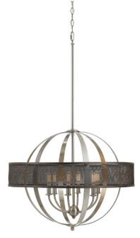 Willow Six Light Chandelier in Brushed Steel (225|FX-3622-6)
