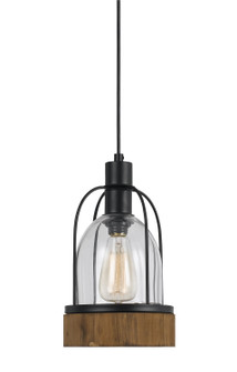 BEACON One Light Pendant in Wood/Dark Bronze (225|FX-3584-1P)
