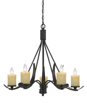 MORELIS Five Light Chandelier in Black Smith (225|FX-3561/5)