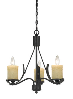 MORELIS Three Light Chandelier in Black Smith (225|FX-3561/3)