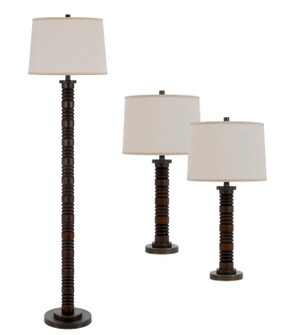 Northfield 3 pcs Table and Floor Lamp set in Wood (225|BO-3020-3)