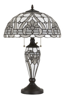 Tiffany Three Light Table Lamp in Black (225|BO-2943TB)
