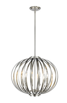 Moundou Six Light Chandelier in Brushed Nickel (224|438-24BN)