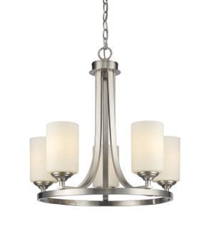 Bordeaux Five Light Chandelier in Brushed Nickel (224|435-5BN)