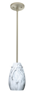 Pera One Light Pendant in Satin Nickel (74|1TT-4126MG-LED-SN)
