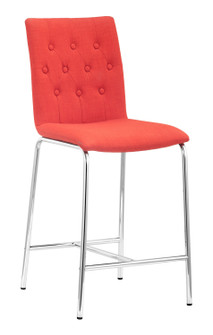 Uppsala Counter Chair in Tangerine, Chrome (339|300337)