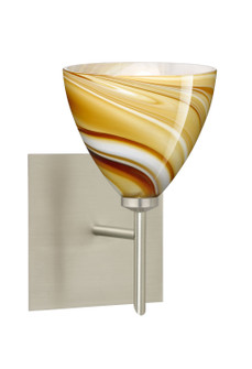 Mia One Light Wall Sconce in Satin Nickel (74|1SW-1779HN-SN-SQ)