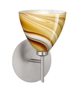 Mia One Light Wall Sconce in Satin Nickel (74|1SW-1779HN-SN)