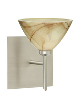 Domi One Light Wall Sconce in Satin Nickel (74|1SW-174383-SN-SQ)