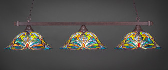 Square Three Light Billiard Bar in Dark Granite (200|803-DG-990)