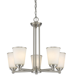 Jarra Five Light Chandelier in Brushed Nickel (224|432-5BN)