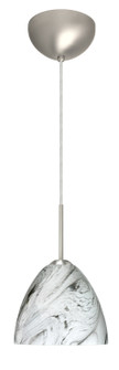 Sasha One Light Pendant in Satin Nickel (74|1BC-7572MG-HAL-SN)