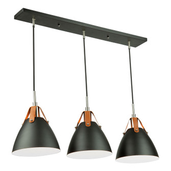 Tote Three Light Island Pendant in Black (78|SC13324BK)