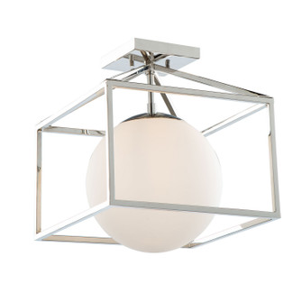 Eclipse One Light Semi-Flush Mount in Polished Nickel (78|SC13274PN)