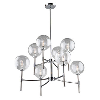 Hamilton Eight Light Chandelier in Chrome & Brushed Nickel (78|SC13128CB)