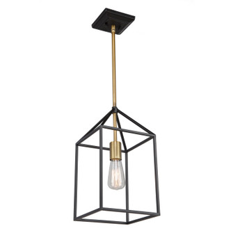 Twilight One Light Chandelier in Matte Black & Harvest Brass (78|SC13071)