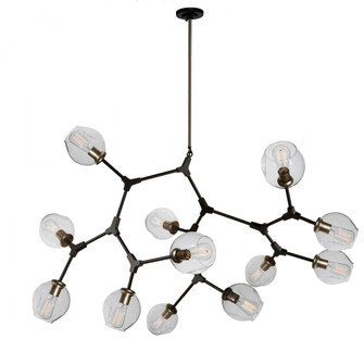 Organic 12 Light Chandelier in Vintage Brass (78|JA14022VB)