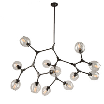 Organic 12 Light Chandelier in Black (78|JA14022BK)