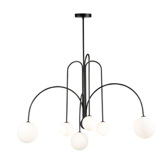 Comet LED Chandelier in Semi Matte Black (78|AC6656BK)