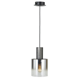 Henley One Light Pendant in Satin Black & Smoke Glass (78|AC11520SM)