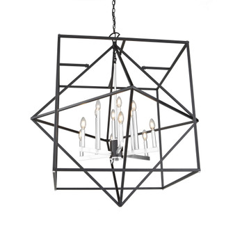 Roxton 12 Light Chandelier in Matte Black & Polished Nickel (78|AC11202PN)