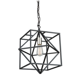 Roxton One Light Pendant in Matte Black & Polished Nickel (78|AC11201PN)