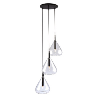 Conic Three Light Pendant in Black (78|AC11163BK)