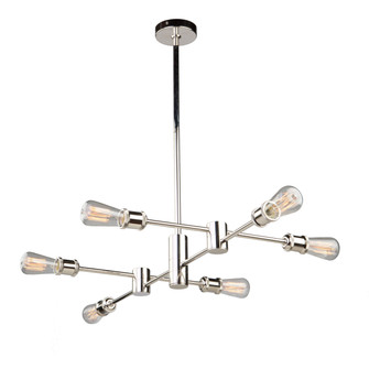 Tribeca Six Light Chandelier in Polished Nickel (78|AC10786PN)