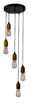 Jersey Five Light Chandelier in Vintage Brass (78|AC10577VB)