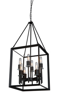 Vineyard Eight Light Chandelier in Matte Black (78|AC10068)