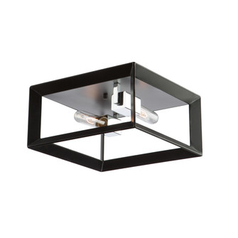 Vineyard Two Light Flush Mount in Black & Chrome (78|AC10063BC)