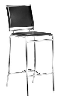 Soar Bar Chair in Black, Chrome (339|300150)