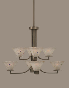 Apollo Eight Light Chandelier in Graphite (200|578-GP-751)