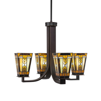Apollo Four Light Chandelier in Dark Granite (200|574-DG-9864)