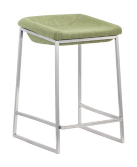 Lids Counter Stool (Set of 2) in Green, Silver (339|300036)