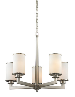 Savannah Five Light Chandelier in Brushed Nickel (224|412-5)