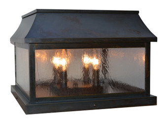 Providence Four Light Column Mount in Verdigris Patina (37|PRC-15CS-VP)